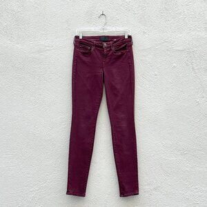 Women's Vince Shiraz Red Wine Riley Skinny Jeans Leggings Size 4